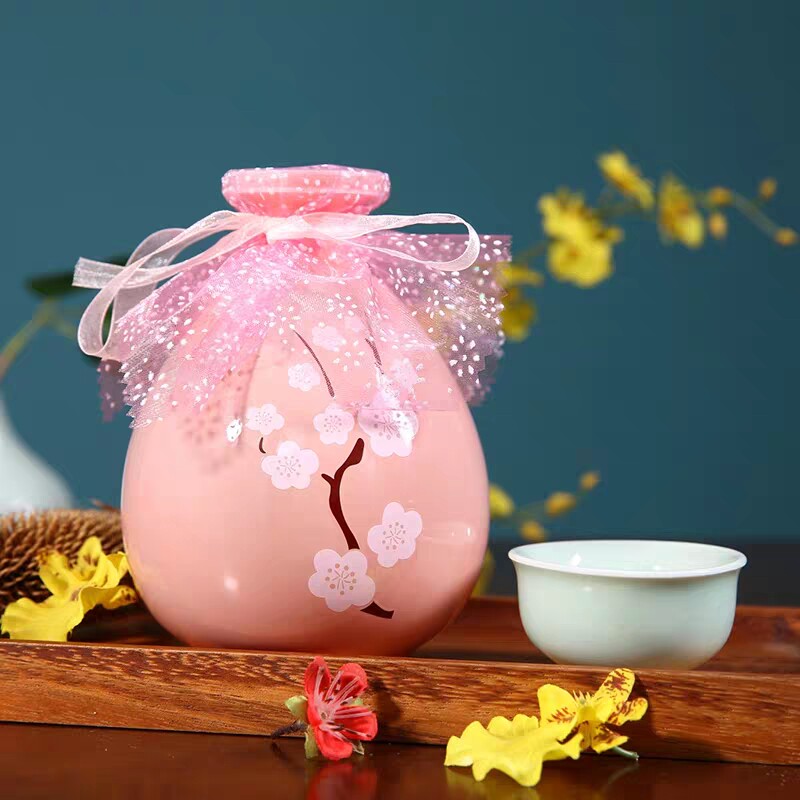 品啰天下食品铺子的优惠券大全—红动古风花田桃花酿500ml 低度青梅