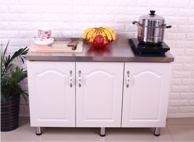 简易厨柜单体橱柜简易橱柜双抽组装经济x型台面灶台柜厨房水槽碗