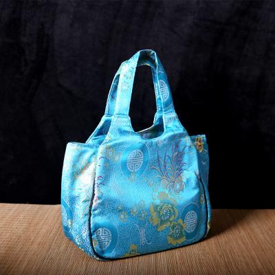 中国风特色手工艺品送老外南京云锦女式手拎丝绸包雨伞包水杯包.