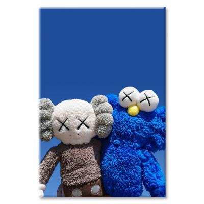 新品kaws公仔海报装饰画沙发背景墙壁挂画潮流无框画宿舍客厅卧室