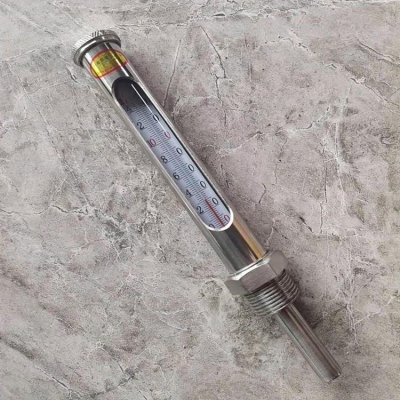 304不锈钢金属套温度计wng-11直式0-50-100-200度工业锅炉管道.