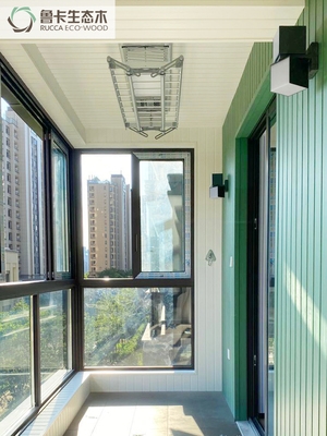 生态木85平面板阳台护墙板墙裙天花吊顶生态木绿可木