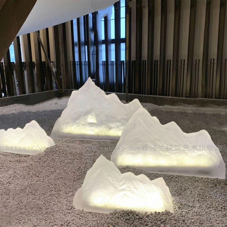 庭院园林中庭楼梯间玄关端景枯山水造景装置艺术假山石摆件定制.