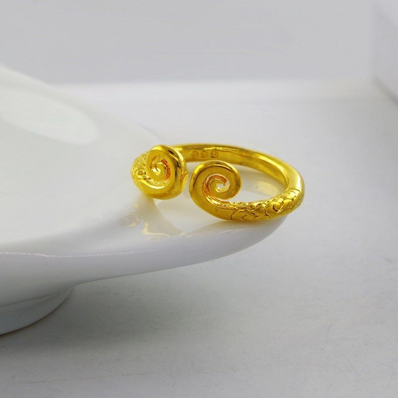 越南咒金正箍金刚男女情侣金箍咒紧品沙s戒指一对箍紧窟