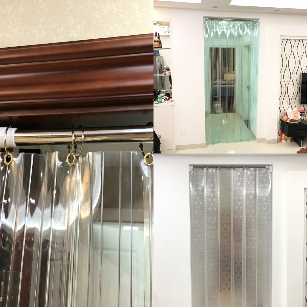 空调pvc免打孔可推拉空调商用帘防走冷磁吸门帘透明塑料隔热实用