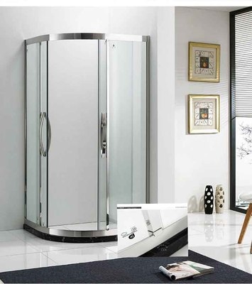 深圳定做淋浴房整体浴室移门钢化玻璃沐浴房隔断屏风扇c形简易浴