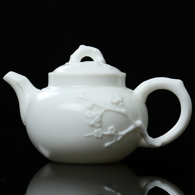 茶壶白瓷德化李甲栈手工功夫功夫茶茶具陶瓷泡茶茶壶