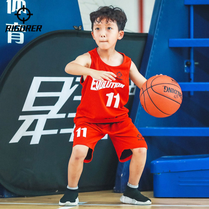 儿童篮球服套装比赛训练篮球透气速干定制运动球服双面穿球衣