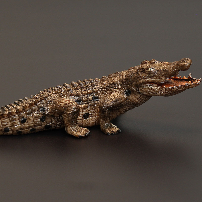 儿童实心仿真动物玩具模型 远古帝鳄史前野猪鳄 尼罗短吻鳄大鳄鱼