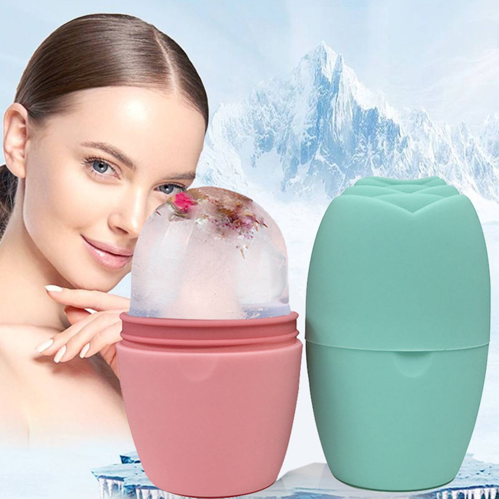 Silicone Ice Roller for Face Ice Massage Cup Ice Cube Trays