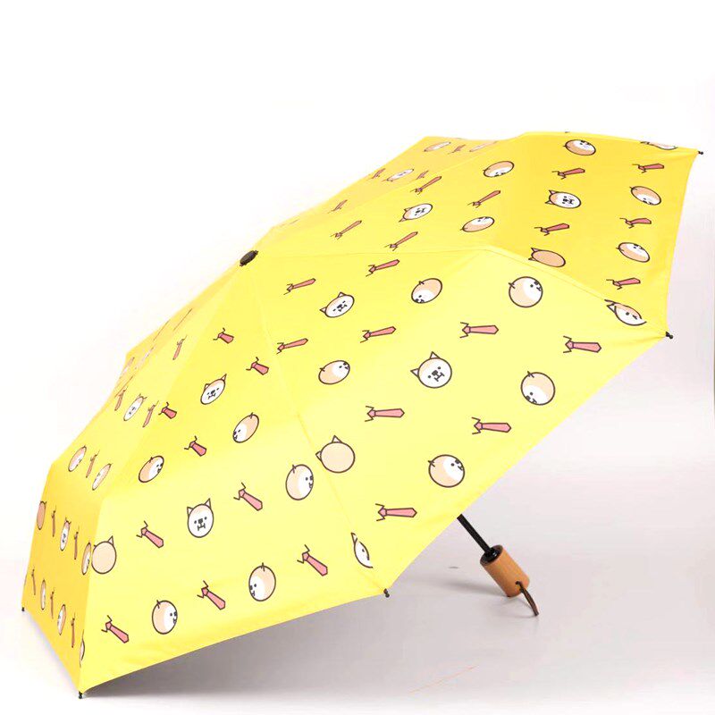 deng太雨伞男女紫外线黑防胶便携晴小阳伞折防晒潮&品三崽子卡.