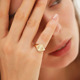 新款创意刻面钻石戒指镶嵌镀925银女尾戒个性独特高颜值气质指环