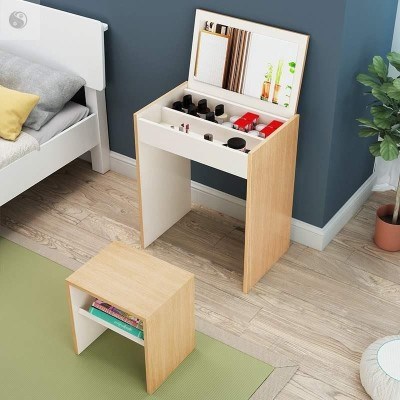 梳妆台卧室多功能可折叠镜子图片