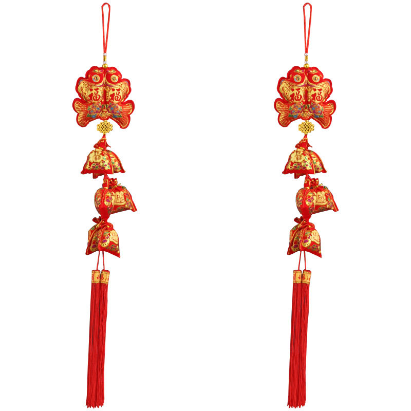 灯笼鞭炮春节乔迁福大红袋装饰字挂连串喜庆新年辣椒用品福挂饰件