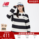 New Balance NB官方正品女POLO衫运动休闲条纹长袖5FD38542