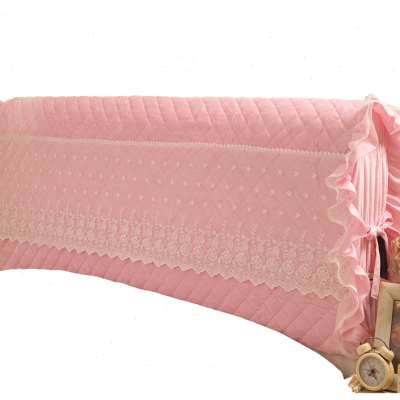 好梦连连公主风刺绣蕾丝床头罩 皮床床头套保护套防尘全包1.8m2.0