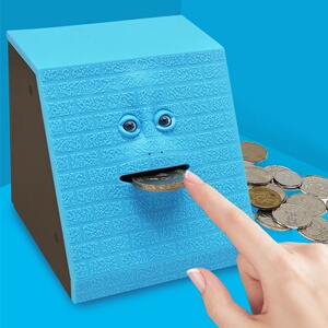 表情包家居人面存钱罐卧室儿童零钱罐硬币桶抖音同m款人脸新居防