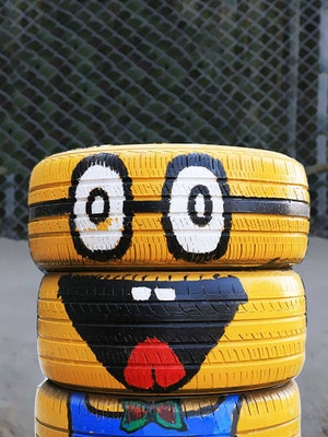 幼儿园轮胎漆涂鸦漆手工上色彩绘彩色油漆防水颜料旧水泥花盆涂料