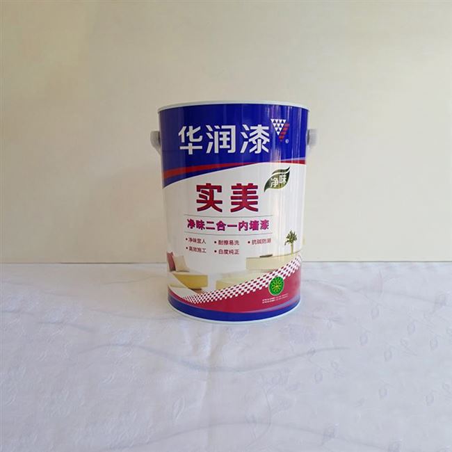 华润乳胶漆 白色_华润实美二合一5l乳胶漆室内家用防霉墙漆自刷彩色