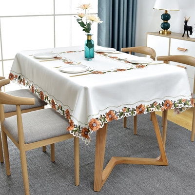 韩式田园布艺桌布台布餐桌布图片