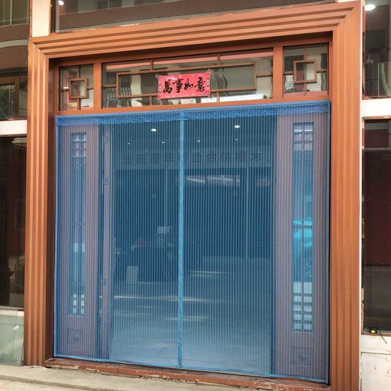 纱网大门帘金刚帘子加密沙门帘纱窗门阳台免打孔静音帘自粘防蚊
