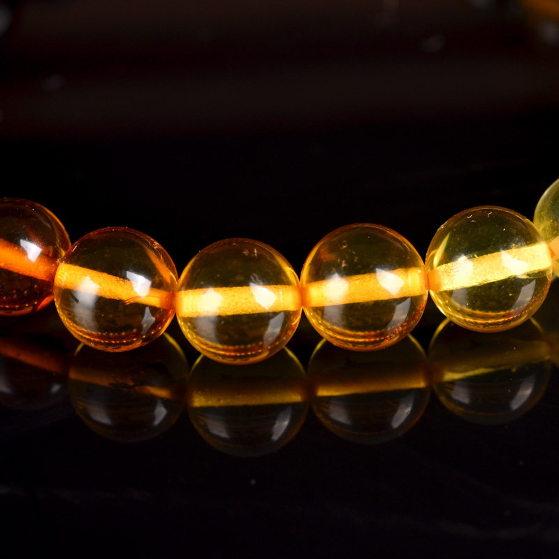 7.73mm 天然彩虹琥珀手链