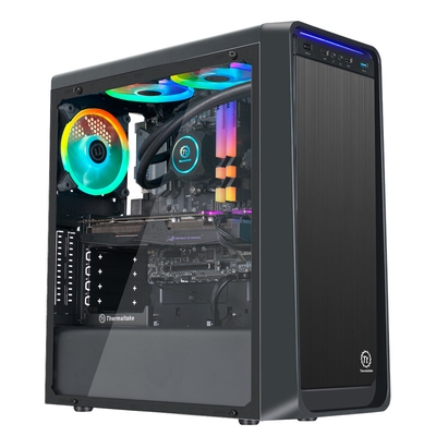 tt启航者s5台式机电脑主机侧透机箱atx中塔matx水冷游戏小机箱s3