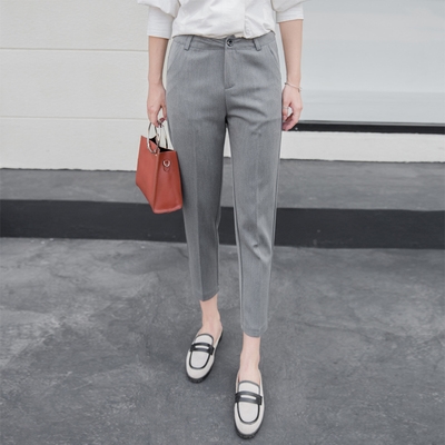 职业9分西装裤小脚女图片