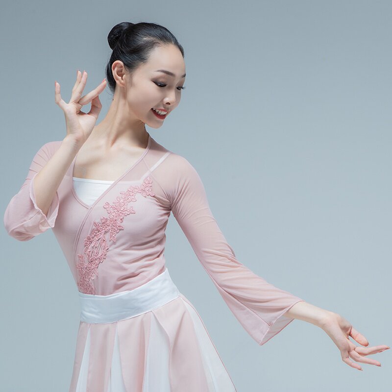 古典练功服女套装中国风民族新款身韵古风舞纱衣现代舞飘逸演出