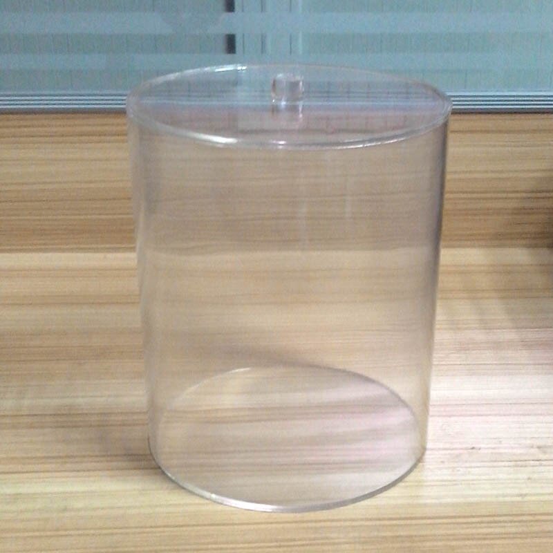 直销有机玻璃展示盒透明空心圆管收纳盒圆筒亚克力管白色圆柱形优惠券