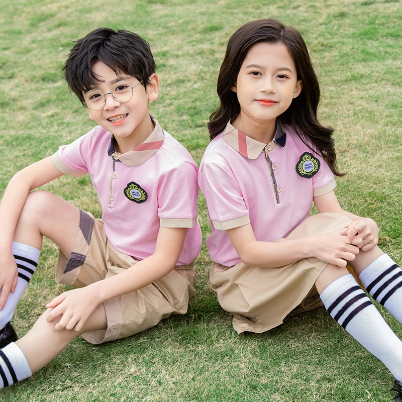 小学生校服夏装短袖套装夏季儿童英伦学院风班服毕业照幼儿园园服