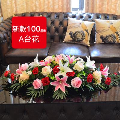 会议桌花仿真花商务礼仪办公桌花演讲i台花酒店餐桌装饰摆放花艺