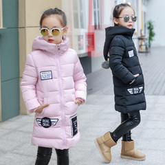 2016新款高领儿童棉袄韩版中长款女童棉衣 中大童冬款羽绒棉外套
