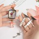 适用iwatch8苹果S7手表S10贝壳金属表链小香风S8表带applewatch7新款SE高级S6女6小众创意10代可爱41智能