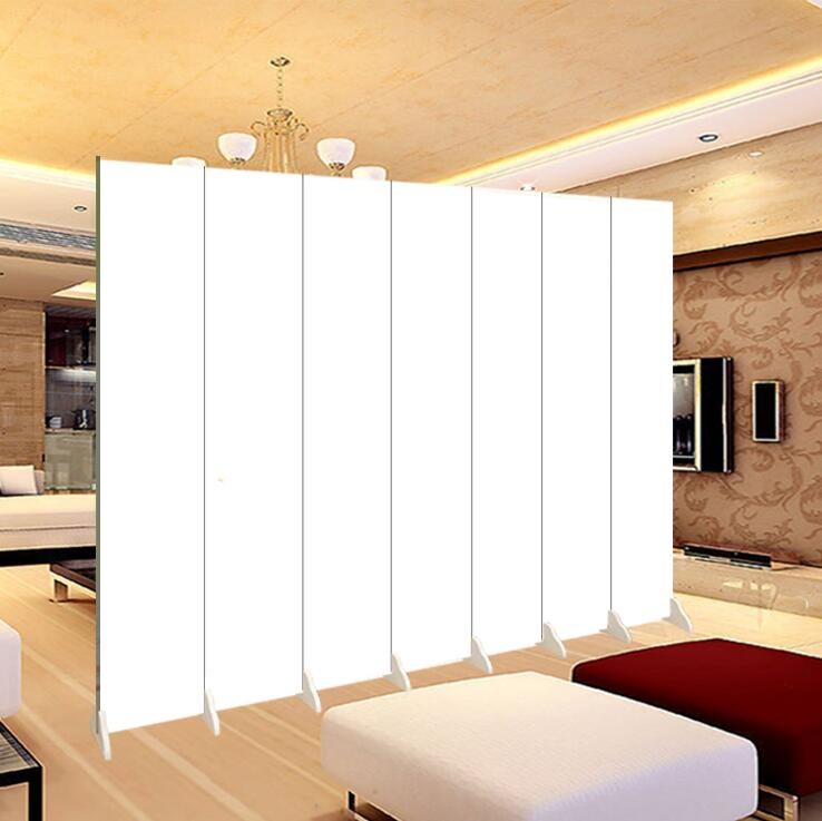 全白纯白色布艺屏风隔断时尚客厅玄关服装试衣间拍照简约背景墙