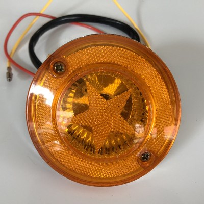 电动三轮车车棚前圆转向灯改装三轮车配件方向灯转弯灯12v48v6.