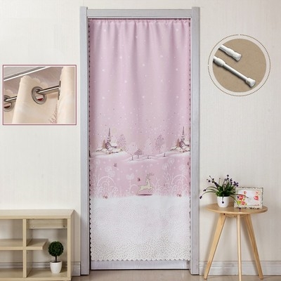 衣柜门布帘子柜帘防尘北欧门帘布艺卧室家用田园简易清新装饰客.