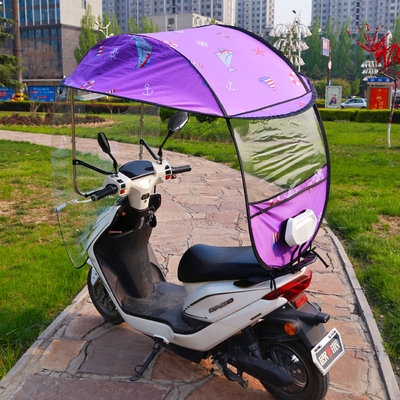 高档电动车c晒棚车车遮阳伞电瓶电挡风罩防雨防雨夏季摩托挡风奢