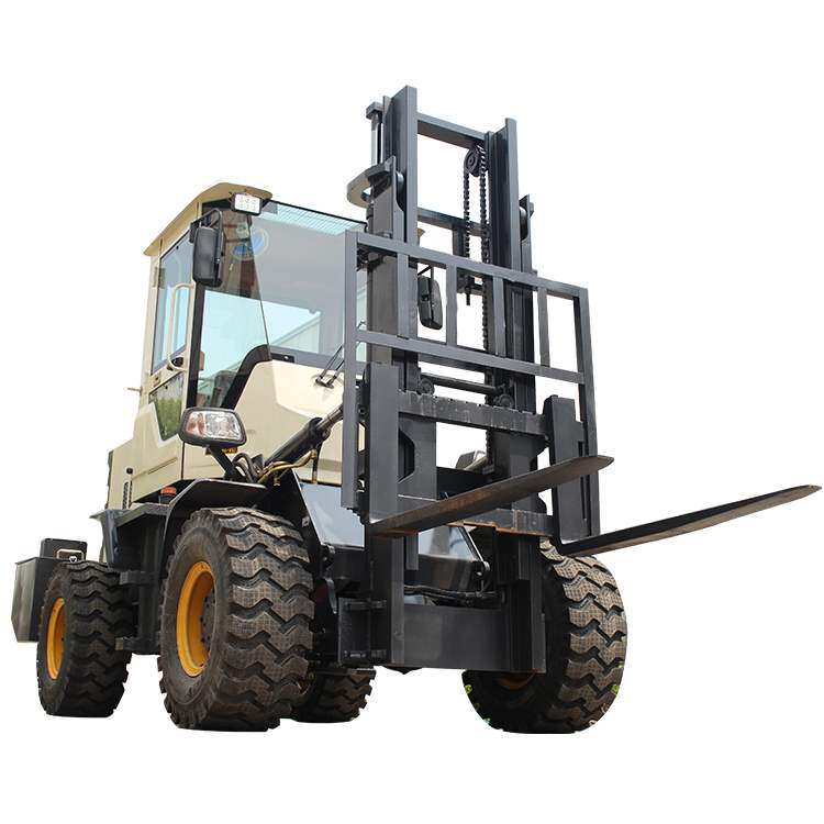 越野一体叉车叉车3吨柴油四驱式柴油液压多功能升降货叉搬运车.