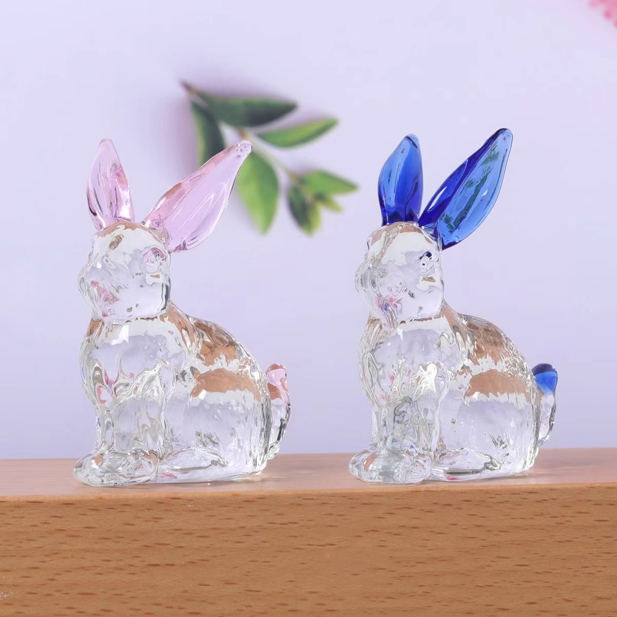 水晶可爱小兔子网红摆件家居饰品生日礼物茶宠兔年工艺品