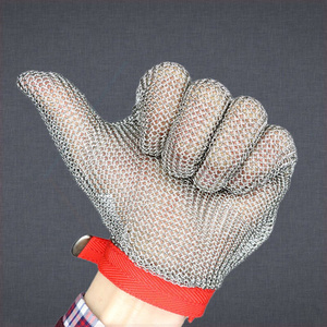 不锈钢环防手套防骨机专用屠宰场防切割护手套金属钢丝锯.