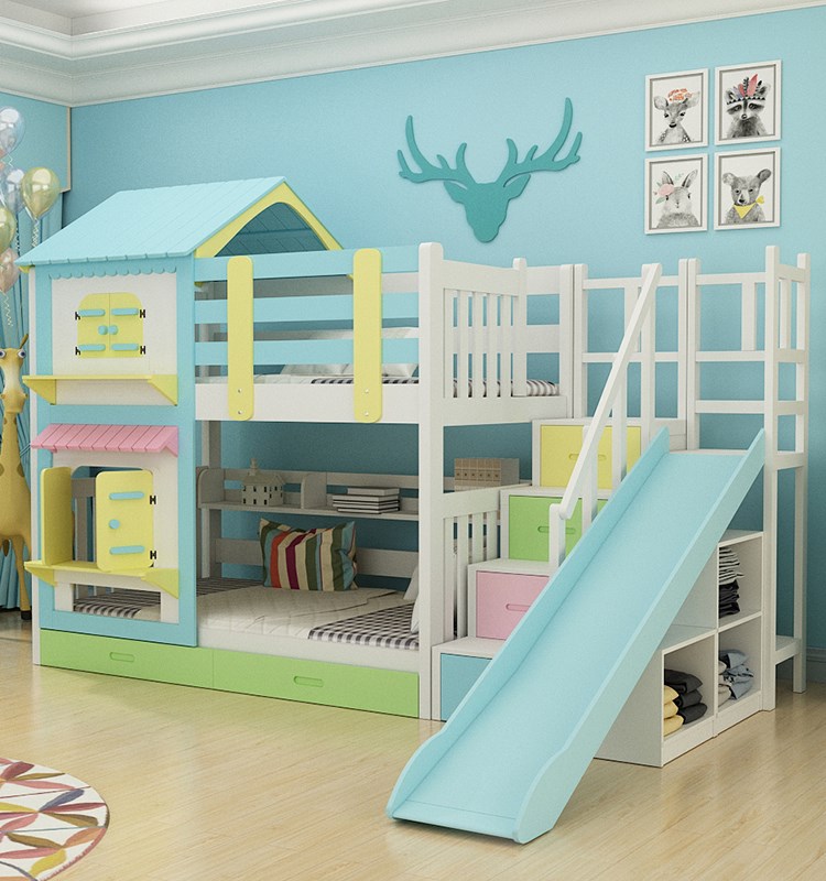 儿童上下滑梯床多功能图片