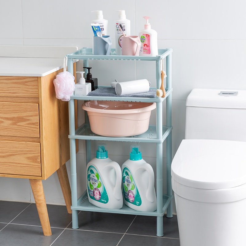 物架上方洗澡间卫生间浴室落地架置马桶厕j所脸盆架家用式多层收