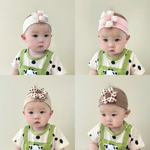 婴儿帽子夏季薄款宝宝发带0一3个月婴幼儿囟门帽6护卤门一岁女宝