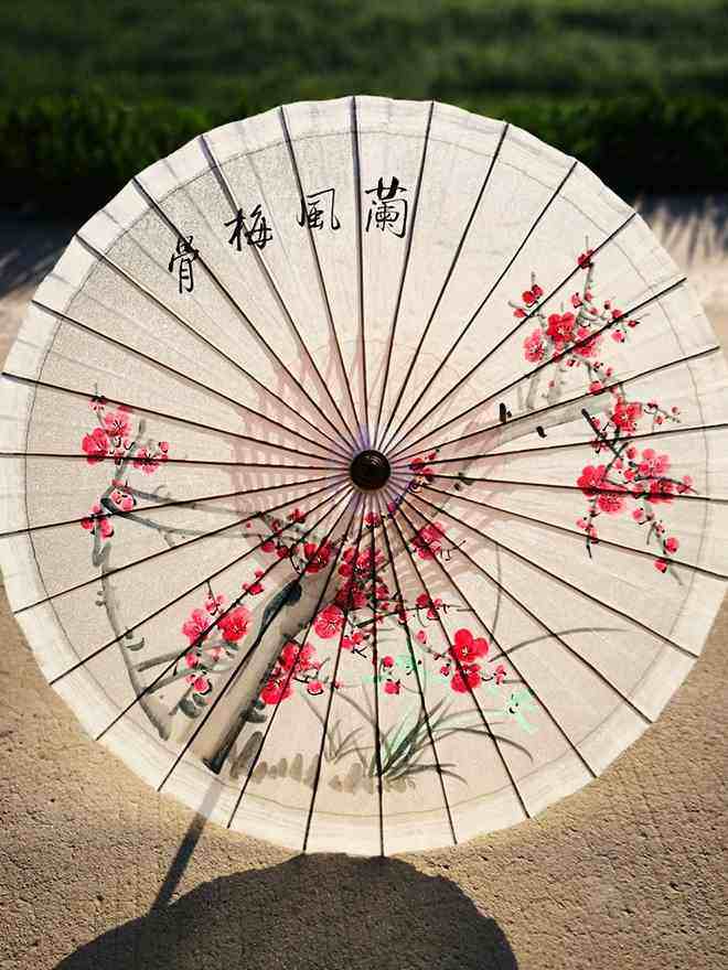 唐风宋雨油纸伞传统雨伞遮雨实用中国风复古典手绘梅花兰风梅骨