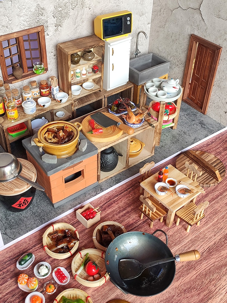 迷你厨房真煮全套玩具可做饭小厨具食玩真实版做饭可吃小孩儿童