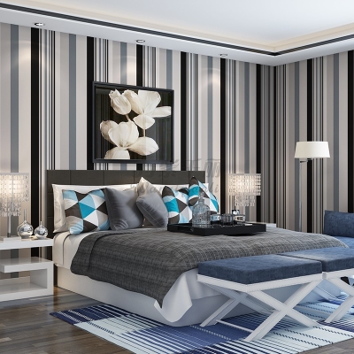 竖条纹壁纸黑白价格