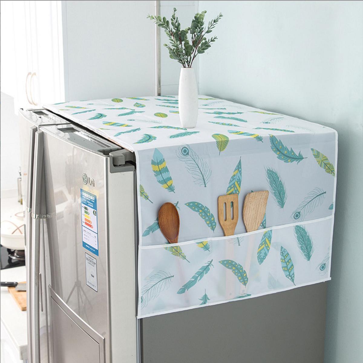 万能防尘布盖布家用冰箱罩防尘罩冰箱洗衣机盖巾冰箱防尘收纳挂袋