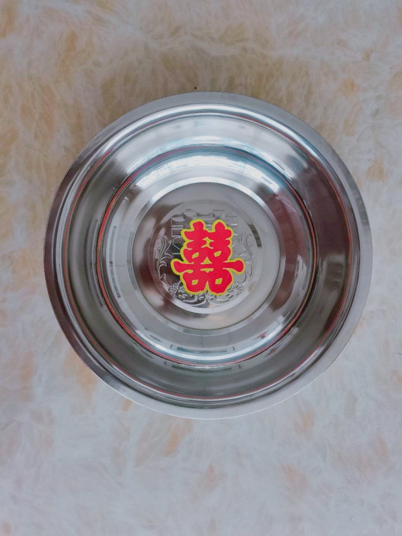 不锈钢红盆图片