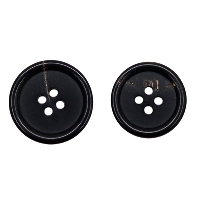 天然黑色真牛角纽扣子高档定制休闲男女西装西服扣外套风衣大衣扣